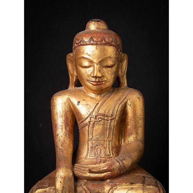 Antique Wooden Burmese Shan Buddha from Burma For Sale 5