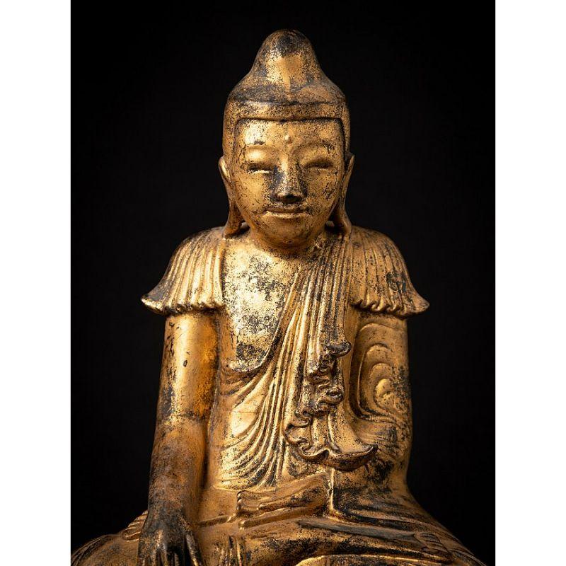 Antique Wooden Burmese Shan Buddha from Burma For Sale 5