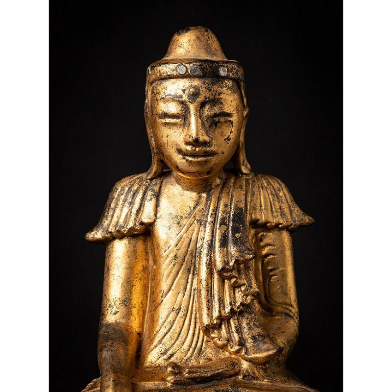 Antique Wooden Burmese Shan Buddha from Burma For Sale 5