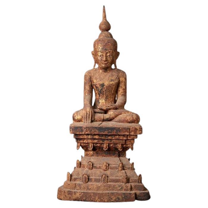 Antique Wooden Burmese Shan Buddha from Burma For Sale