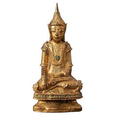 Antique Wooden Burmese Shan Buddha from Burma