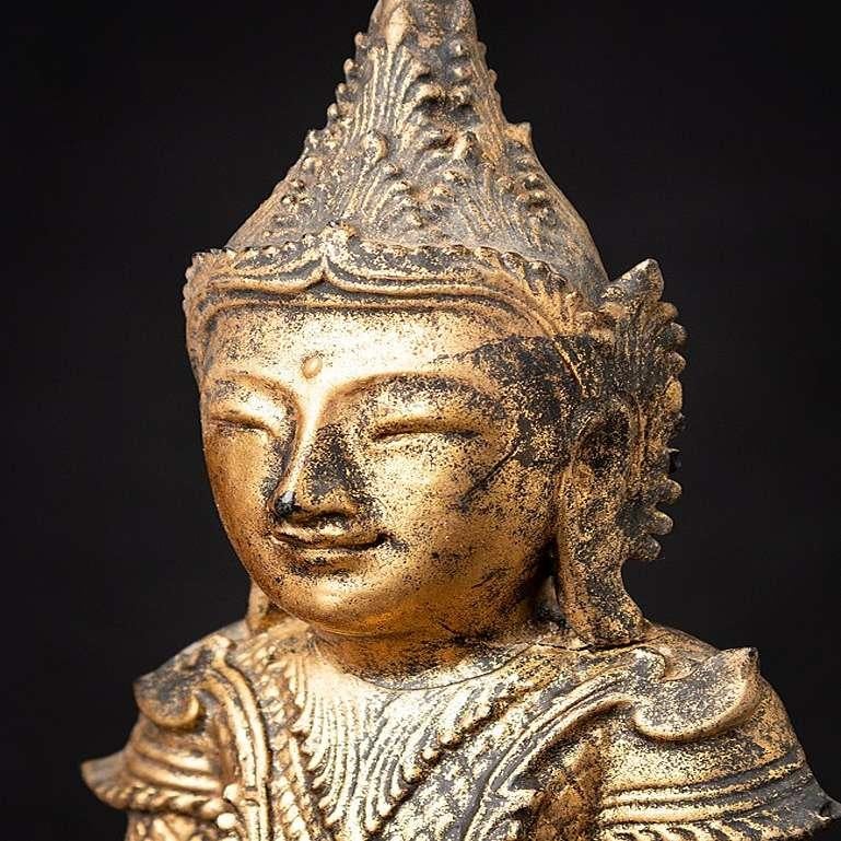 Antique Wooden Burmese Shan Buddha Statue from Burma For Sale 8