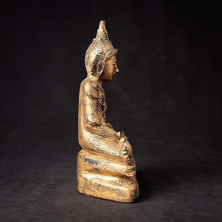 Antique Wooden Burmese Shan Buddha Statue from Burma For Sale 1