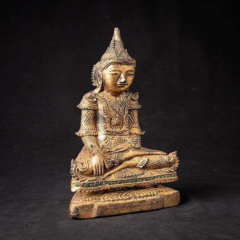 Antique Wooden Burmese Shan Buddha Statue from Burma For Sale 2