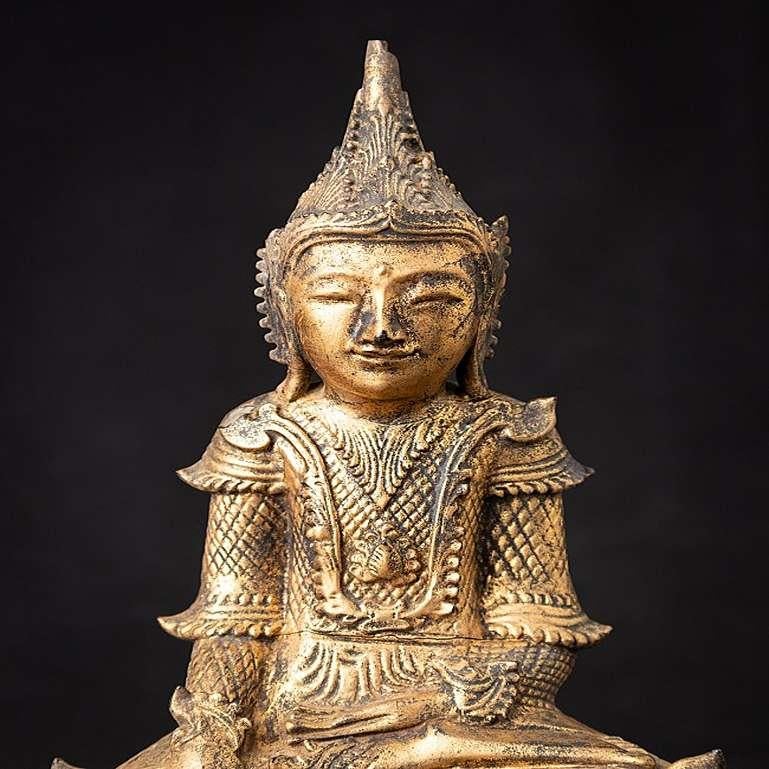 Antique Wooden Burmese Shan Buddha Statue from Burma For Sale 5