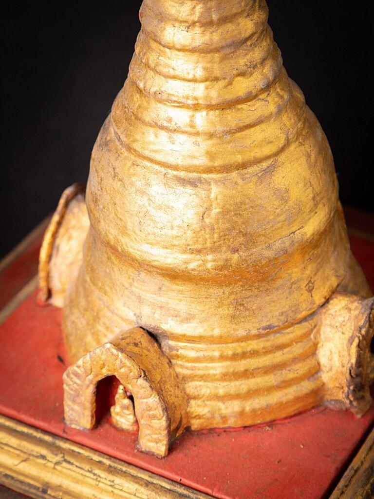 Antique Wooden Burmese Stupa from Burma For Sale 9