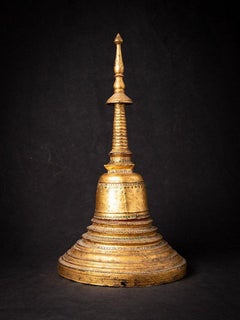 Antique Wooden Burmese Stupa from Burma