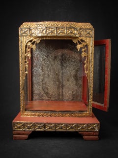 Antique wooden Burmese temple from Burma, Original Buddhas