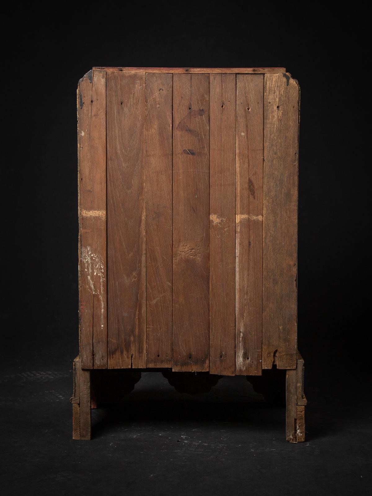 19th Century Antique wooden Burmese temple from Burma, Original Buddhas For Sale