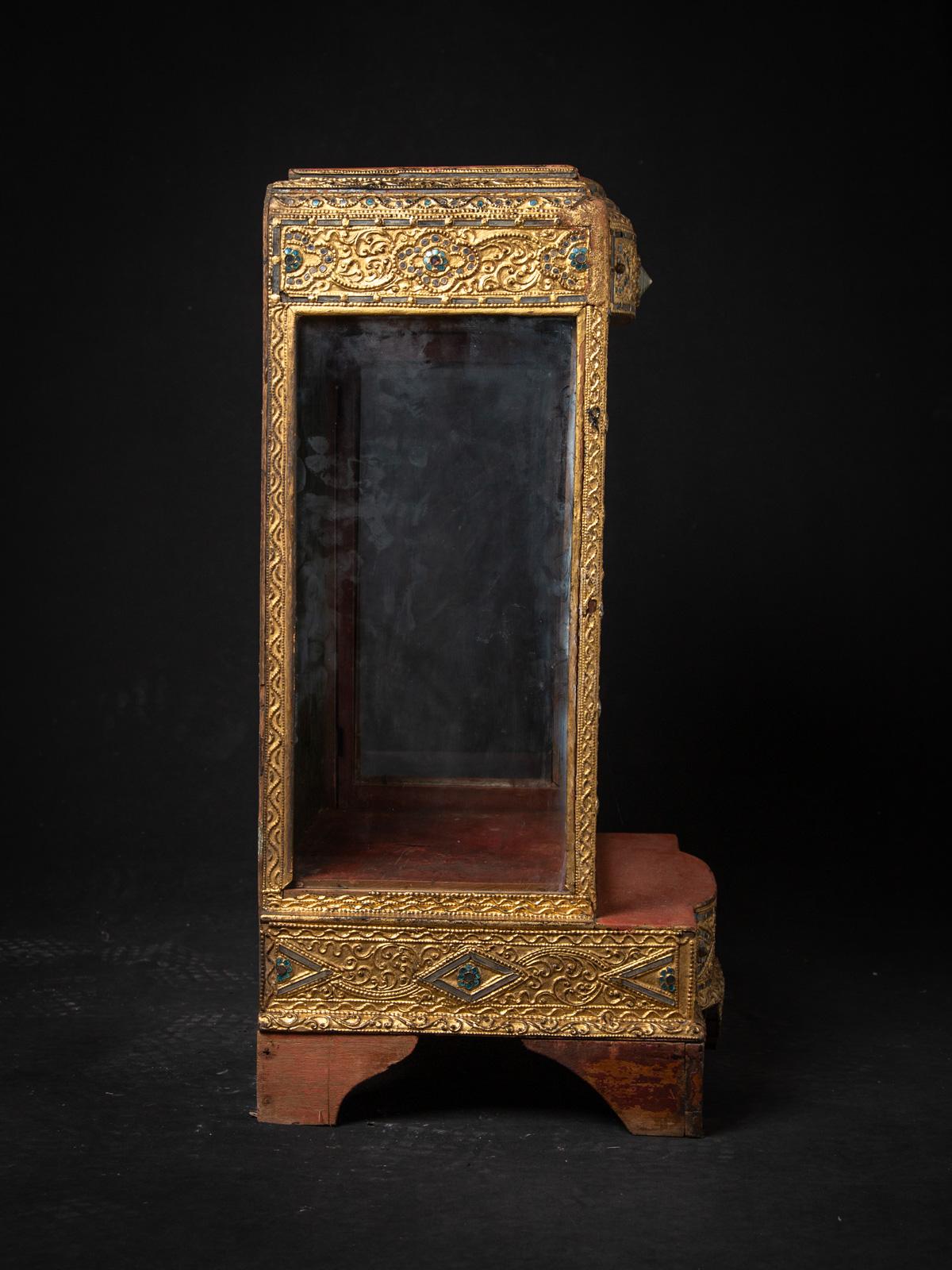 Wood Antique wooden Burmese temple from Burma, Original Buddhas For Sale