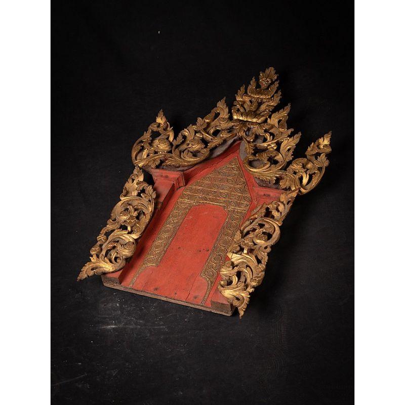 Antique Wooden Burmese Temple Panel from Burma For Sale 13