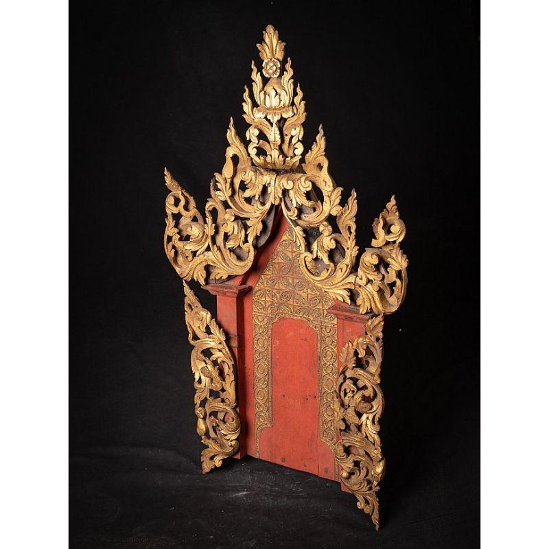 Antique Wooden Burmese Temple Panel from Burma For Sale 3