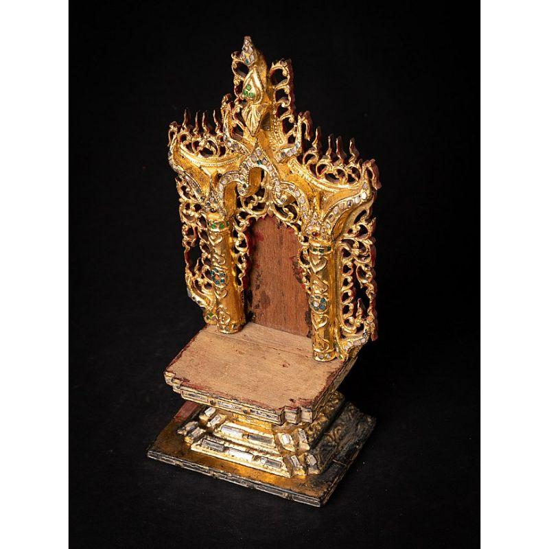 Antique Wooden Burmese Throne from Burma For Sale 6
