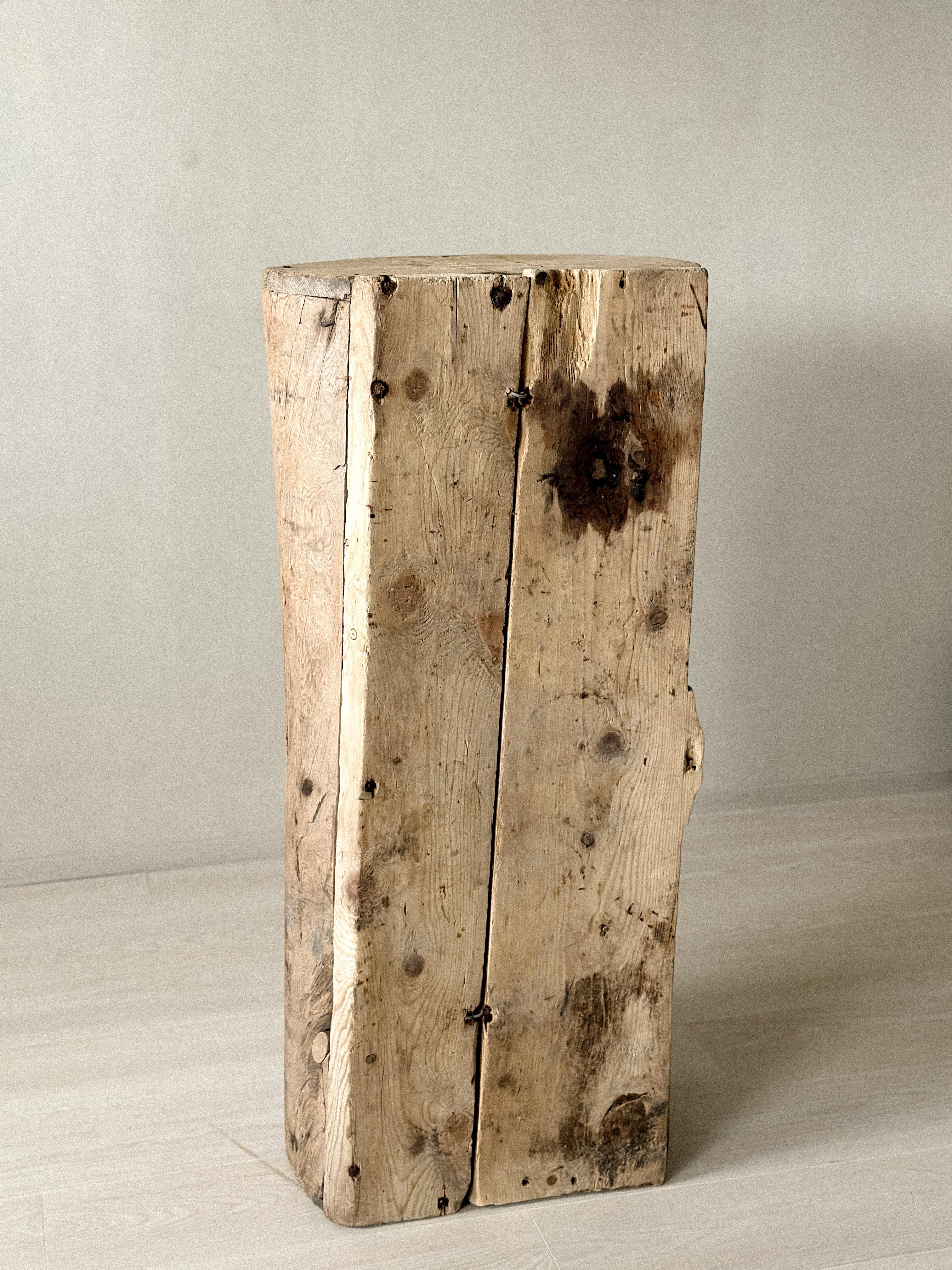 Antique Wooden Cabinet, Scandinavian Wabi Sabi, c  1800s For Sale 6