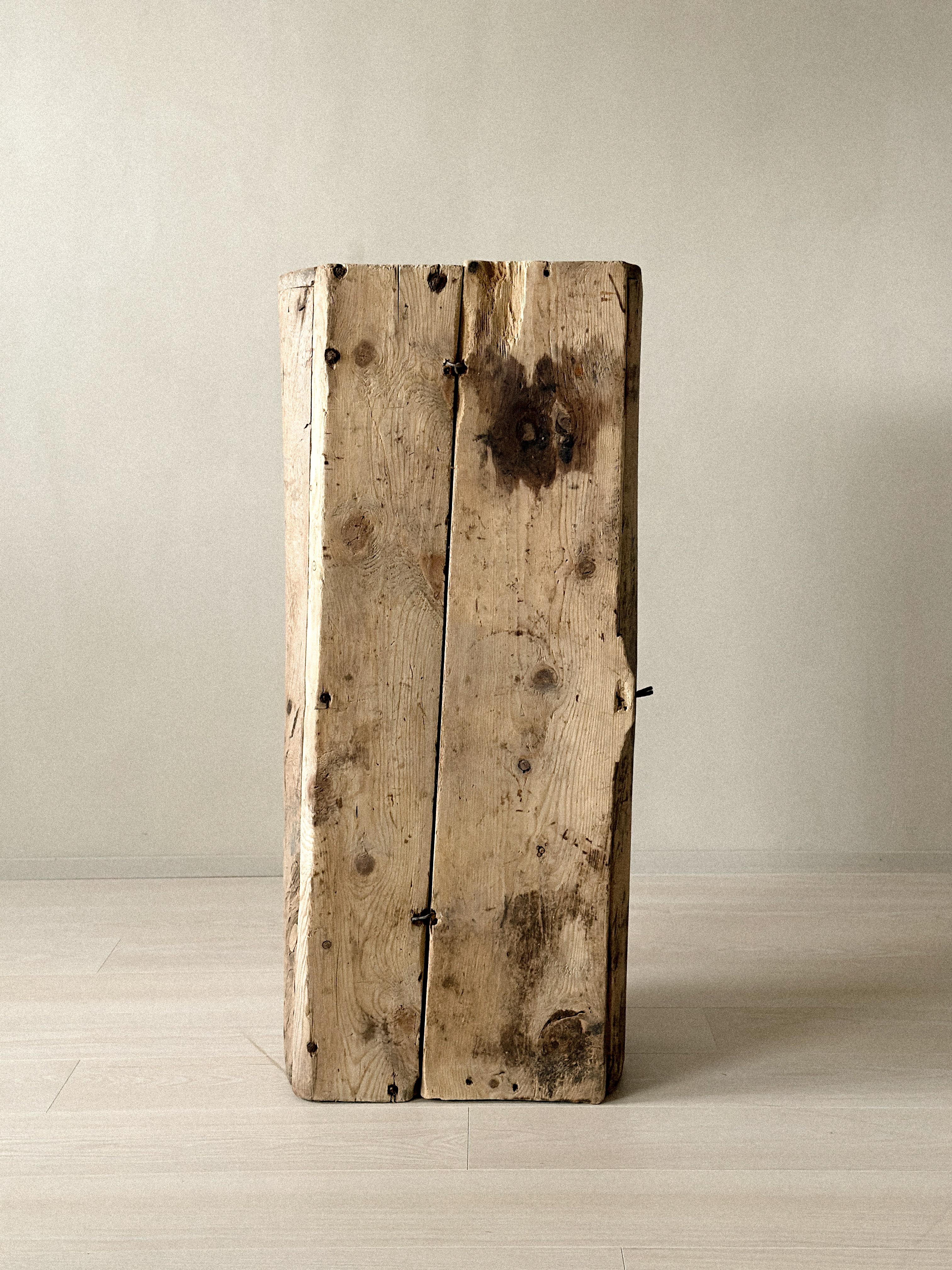 Romantic Antique Wooden Cabinet, Scandinavian Wabi Sabi, c  1800s For Sale