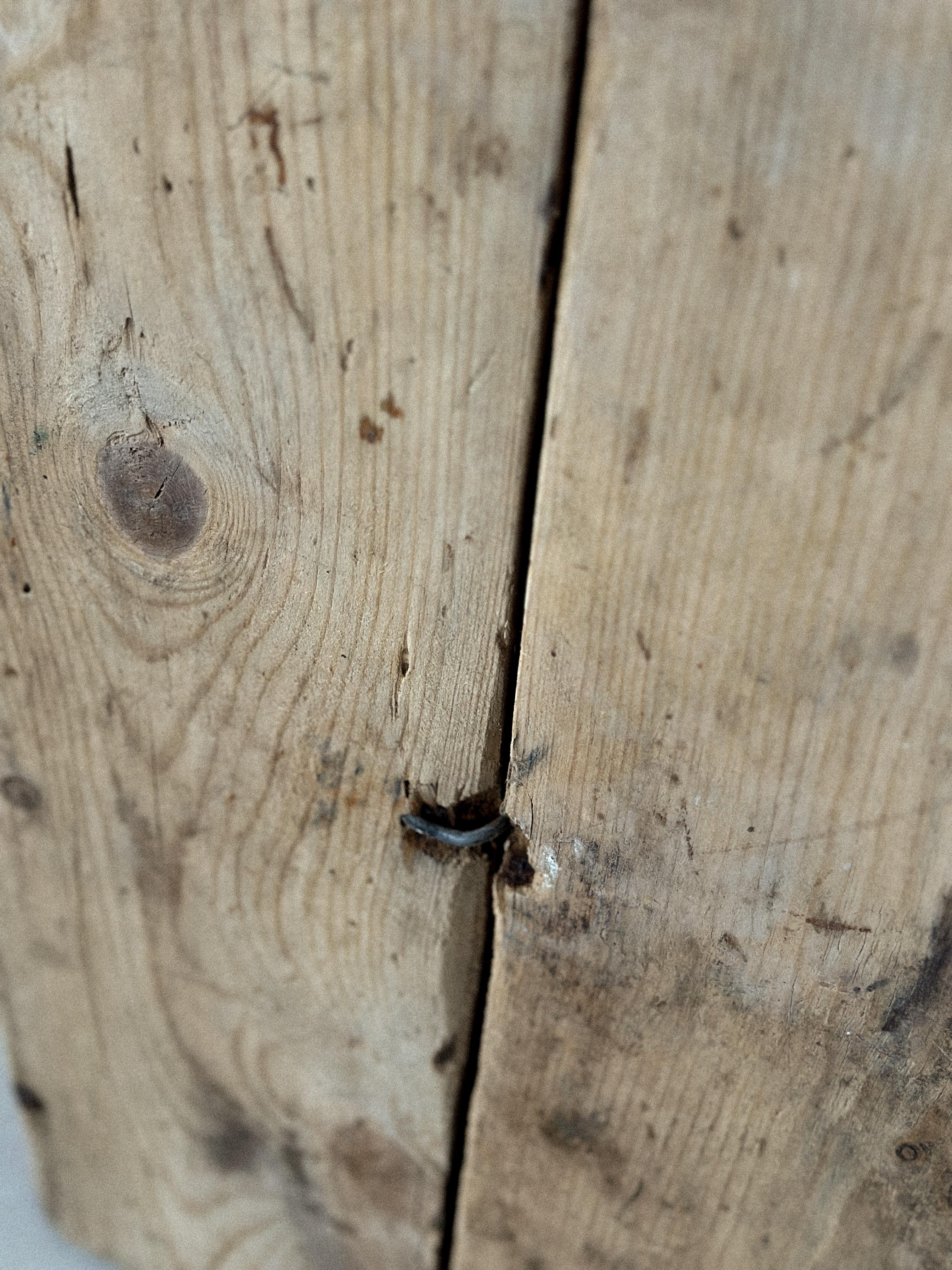 Hand-Crafted Antique Wooden Cabinet, Scandinavian Wabi Sabi, c  1800s For Sale
