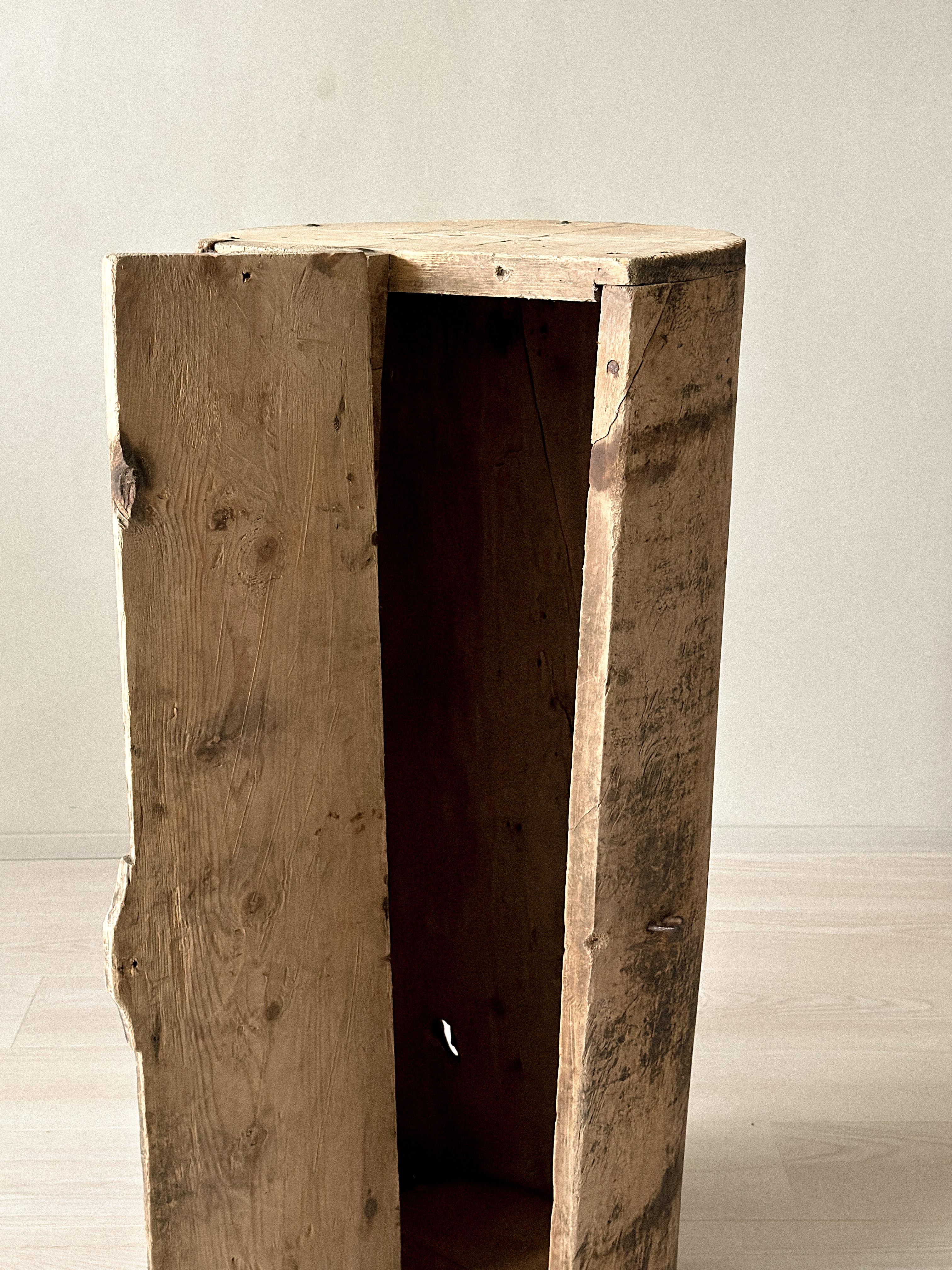 19th Century Antique Wooden Cabinet, Scandinavian Wabi Sabi, c  1800s For Sale