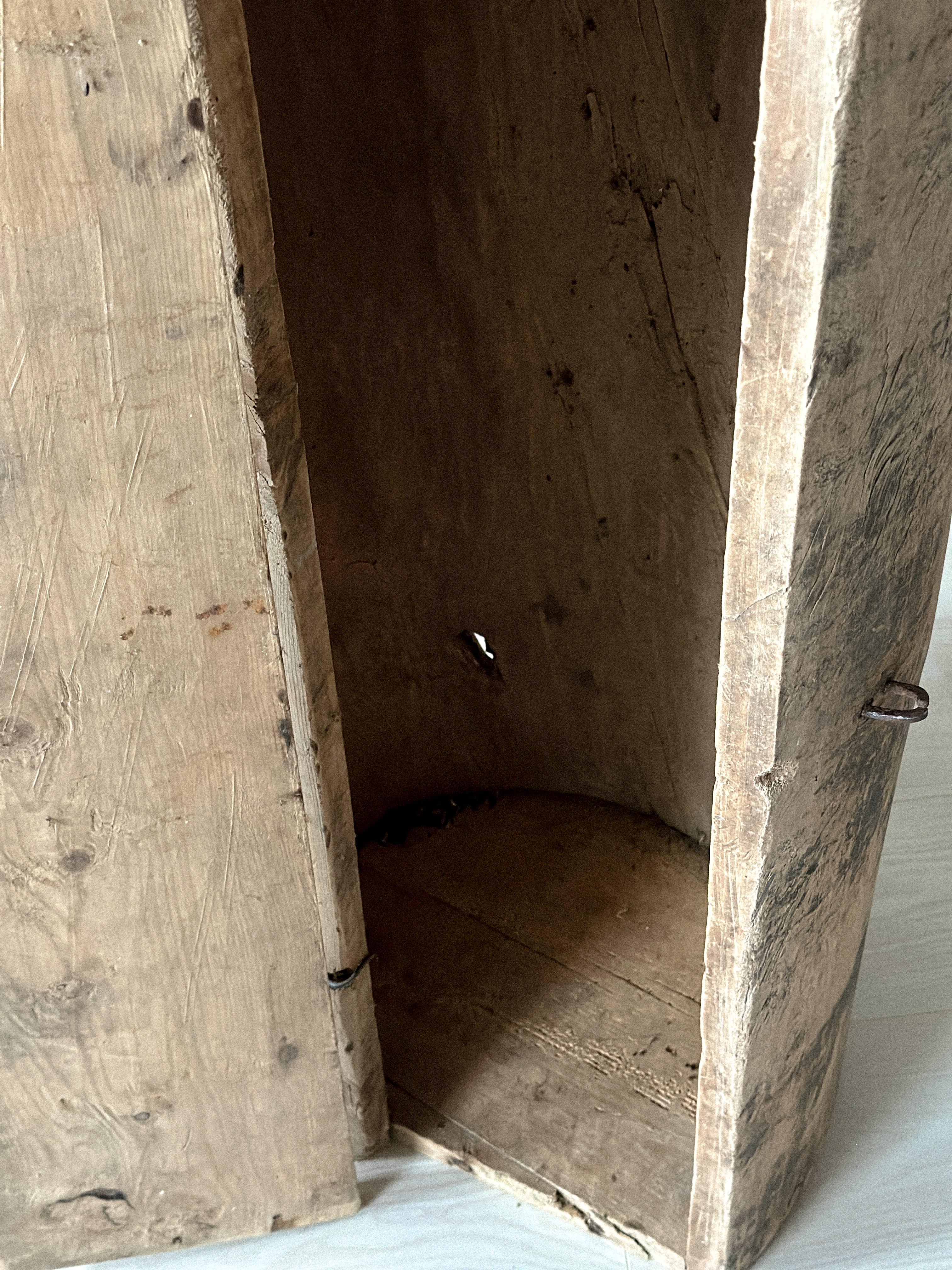Antique Wooden Cabinet, Scandinavian Wabi Sabi, c  1800s For Sale 1
