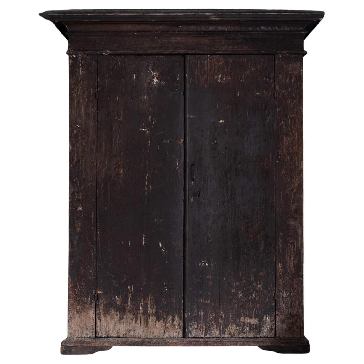 Antique wooden cabinet, wabi-sabi, Italy, 19 century