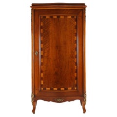 Antiker Holzschrank mit Intarsien und Bronzedekorationen, Frankreich ca. 1860