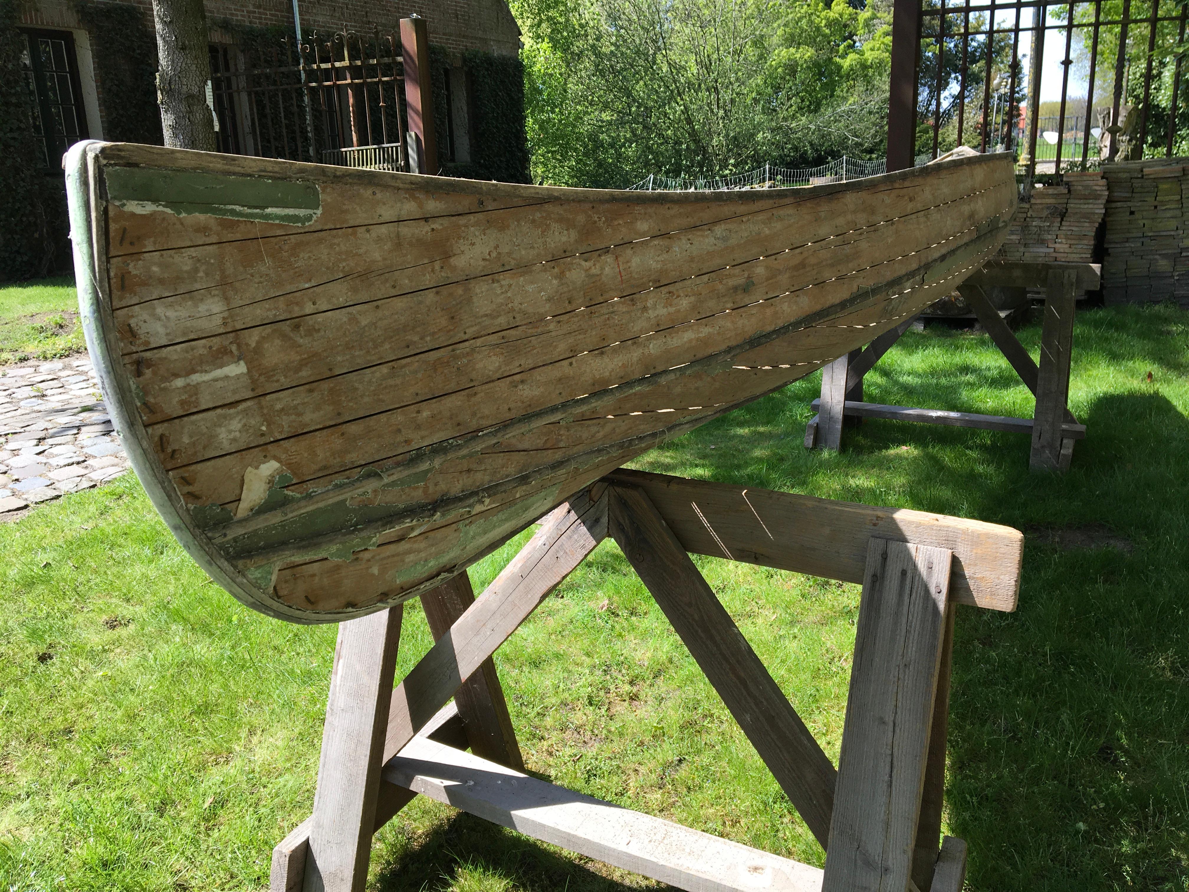 Antique Wooden Canoe, 1947 For Sale 5