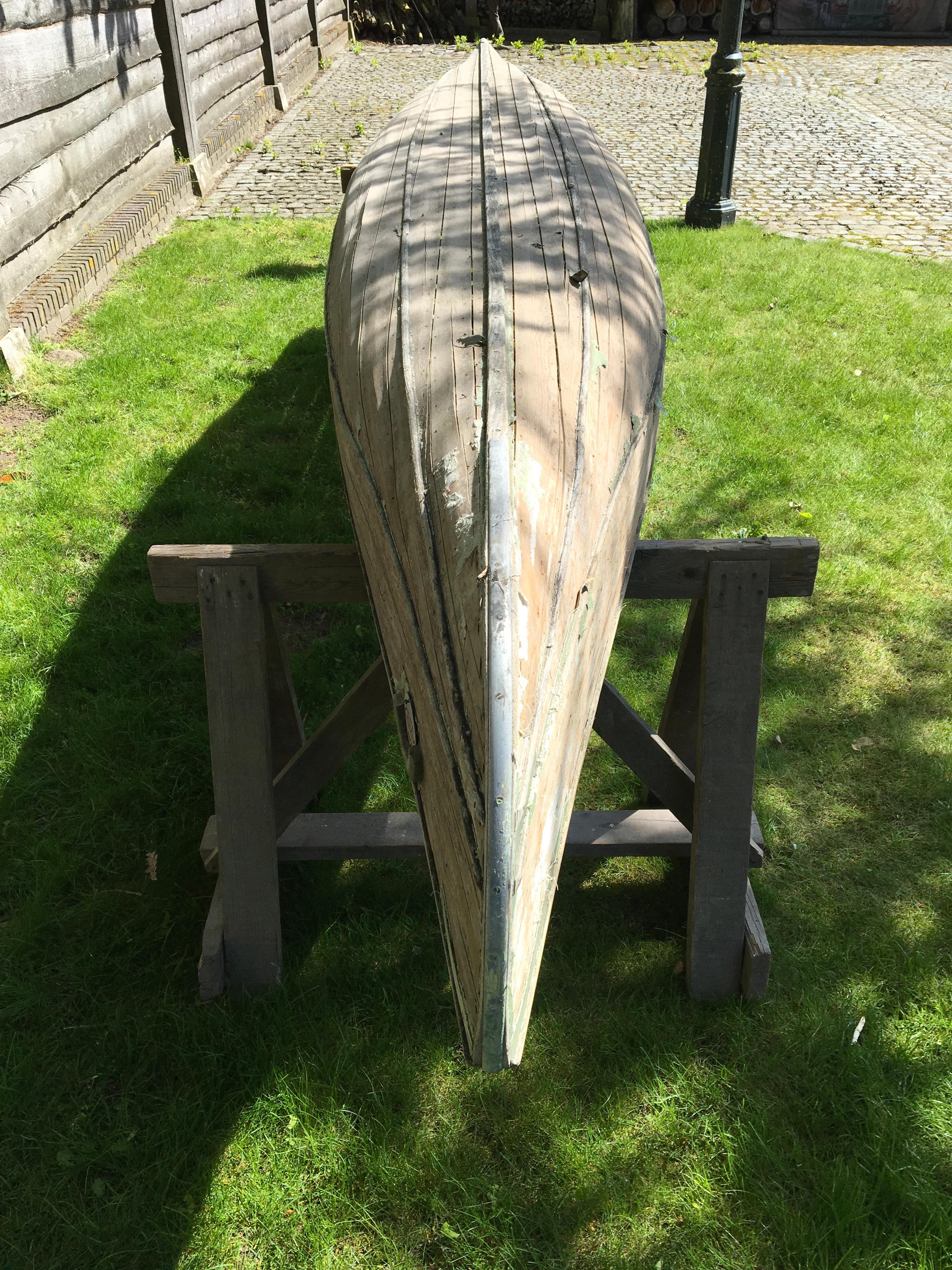 Antique Wooden Canoe, 1947 For Sale 10