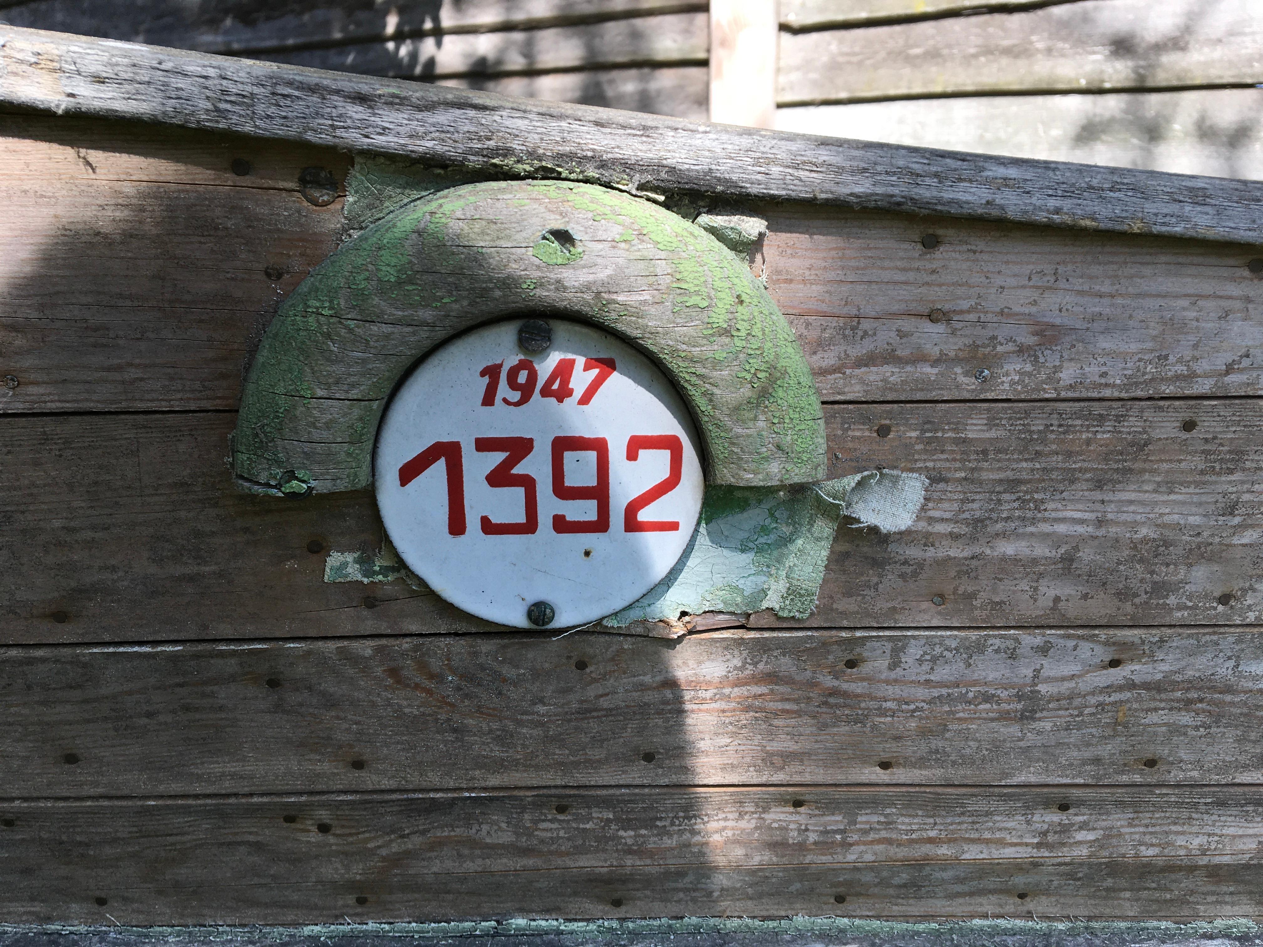 old wood canoe for decoration