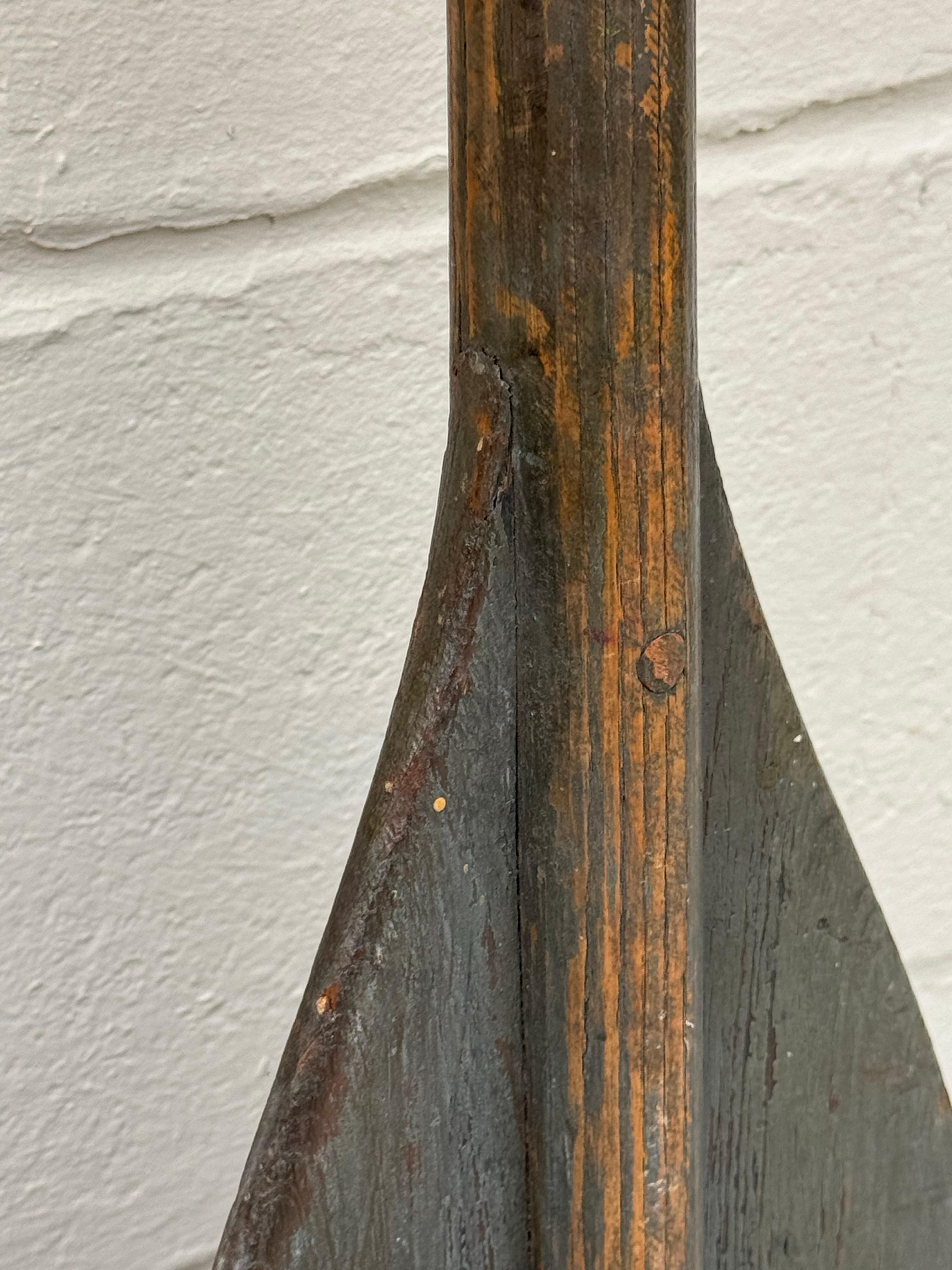 Primitive Antique Wooden Canoe Paddle or Oar
