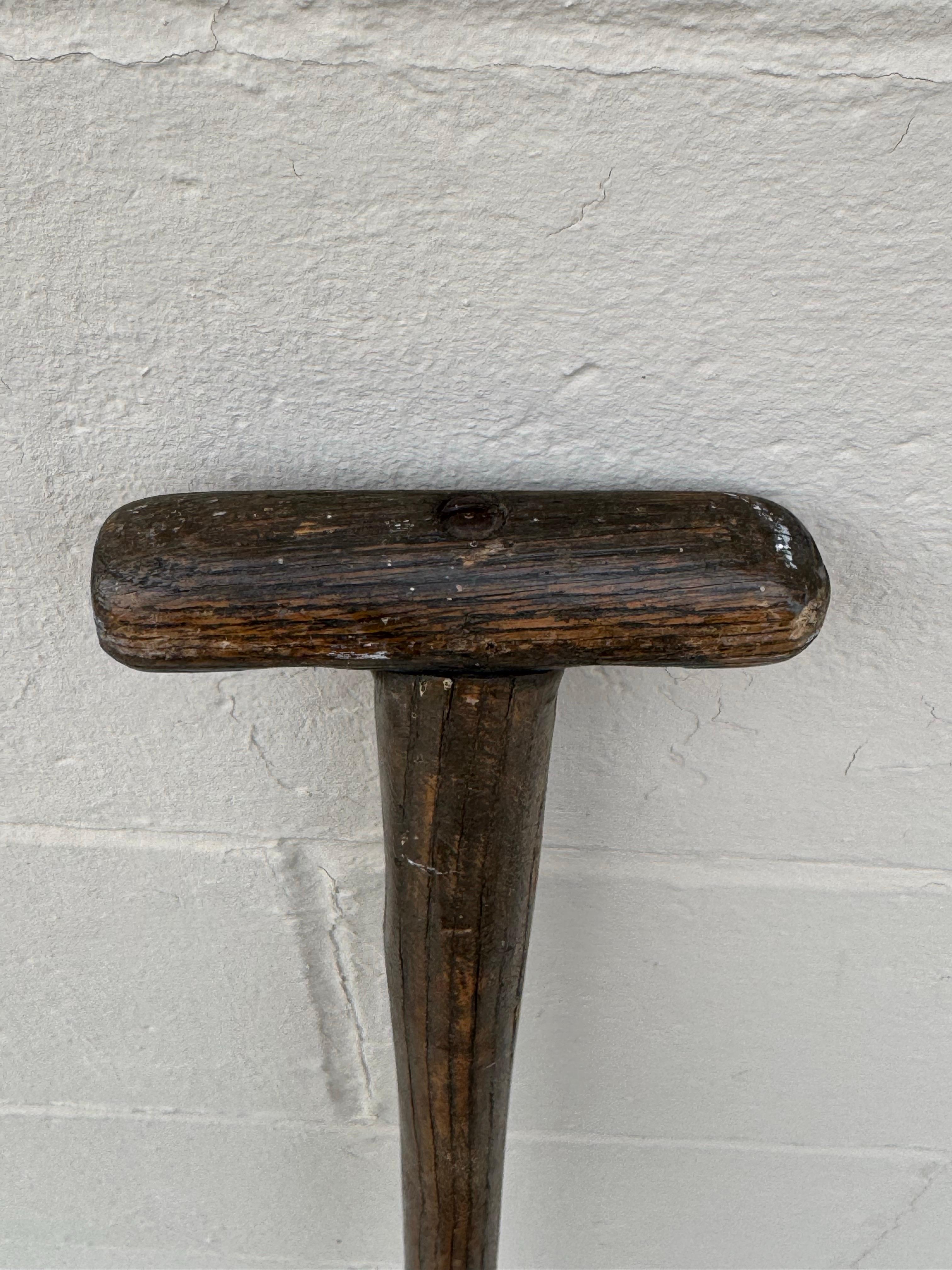 Hand-Crafted Antique Wooden Canoe Paddle or Oar