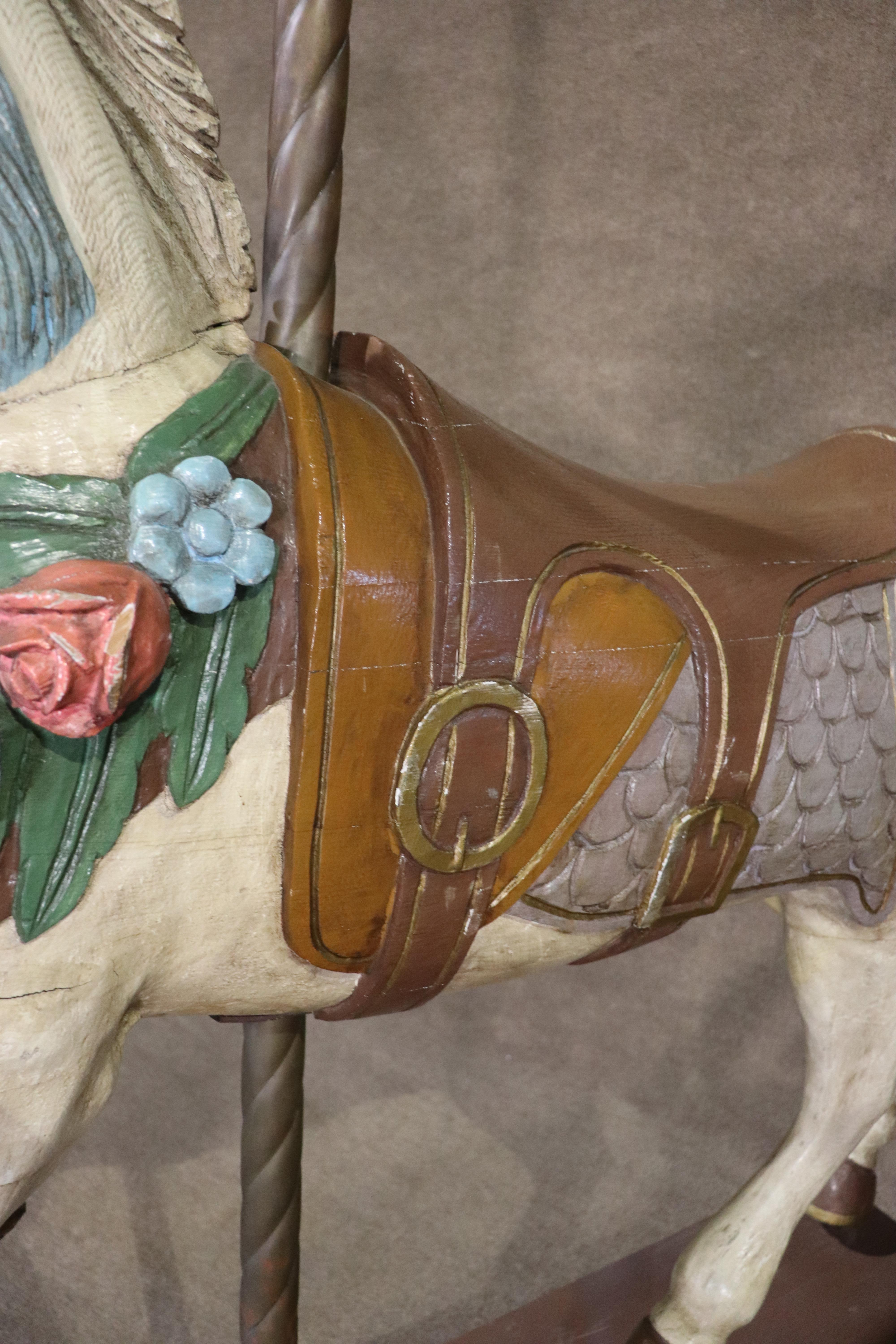 Antique Wooden Carousel Horse For Sale 8