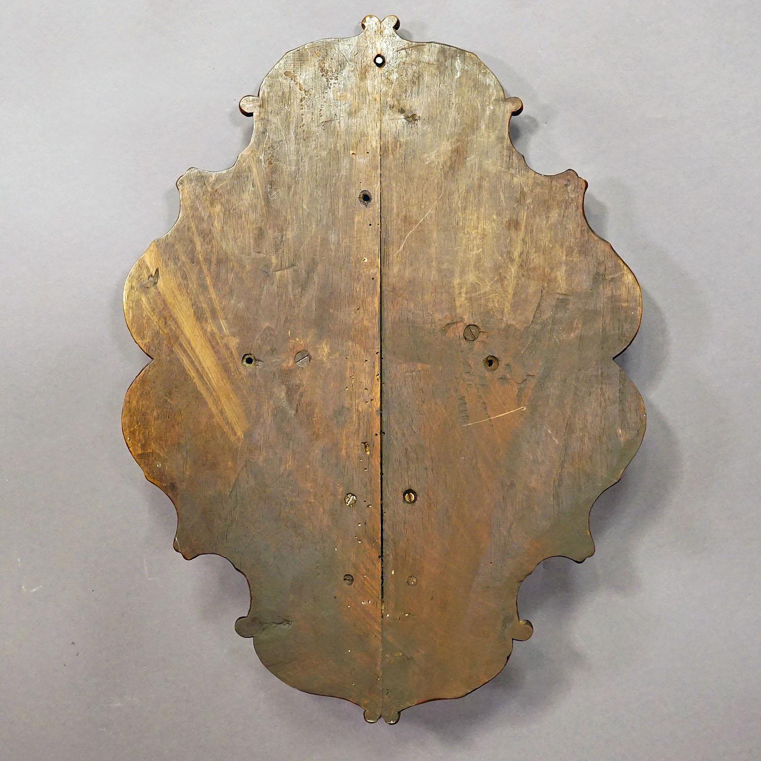 Bois Ancienne plaque en bois sculpté de la Forêt Noire avec renard en vente