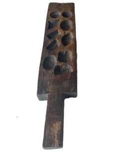Antique Wooden Carved Maple Sugar Mold 18th Century