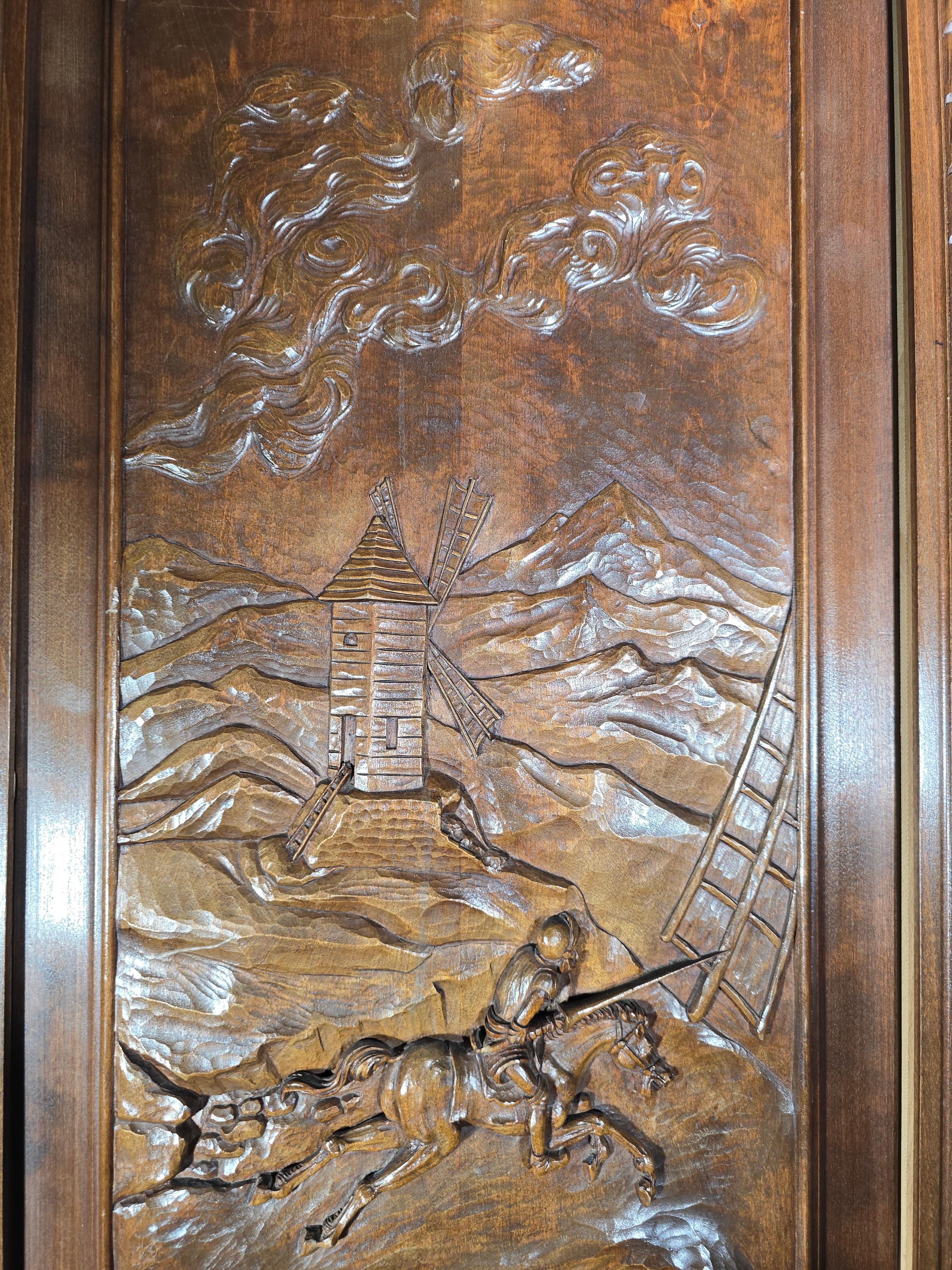 Antica scultura in legno di Don Chisciotte - 1882 1