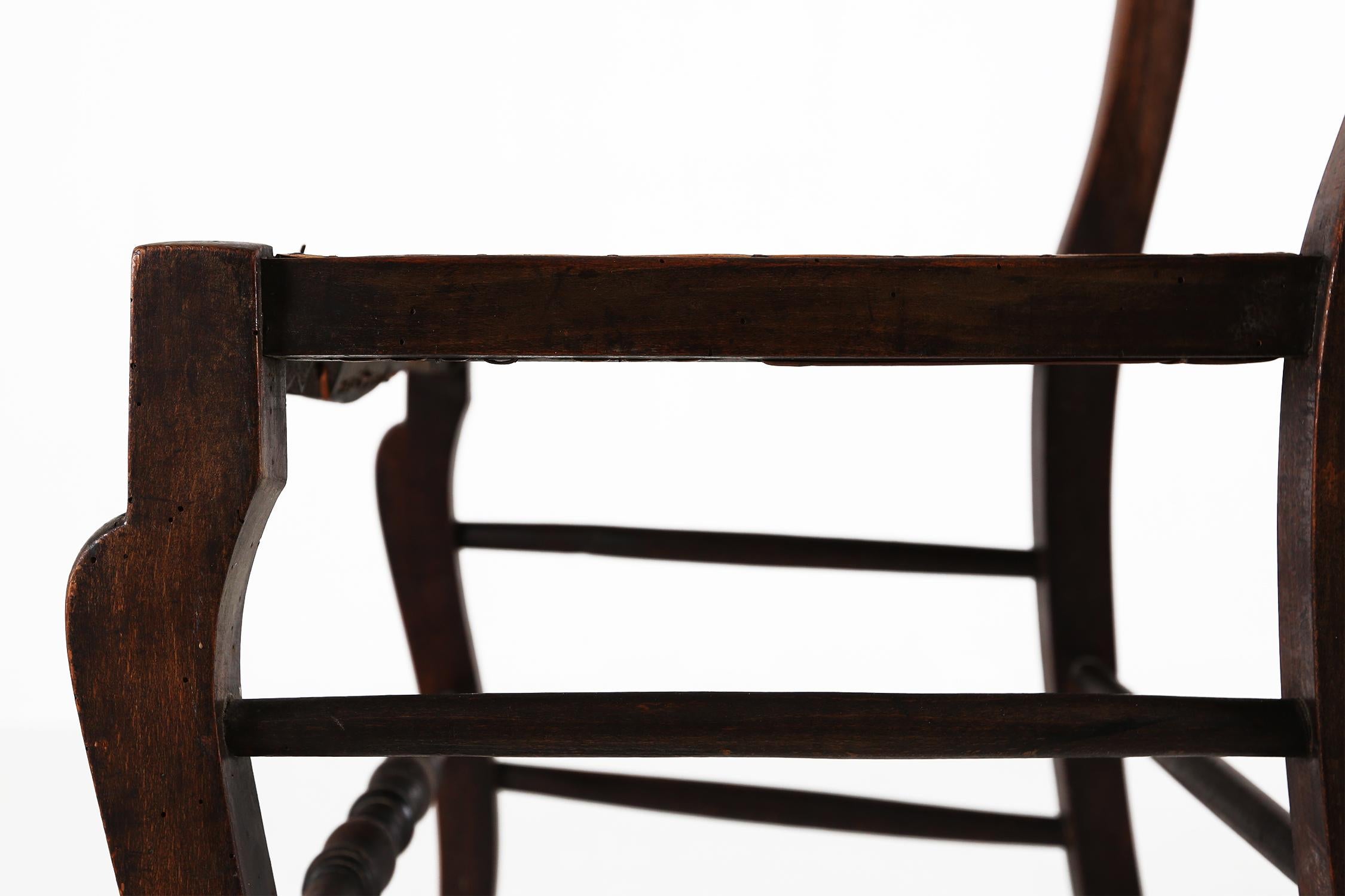 Antique wooden chair 1850 For Sale 3