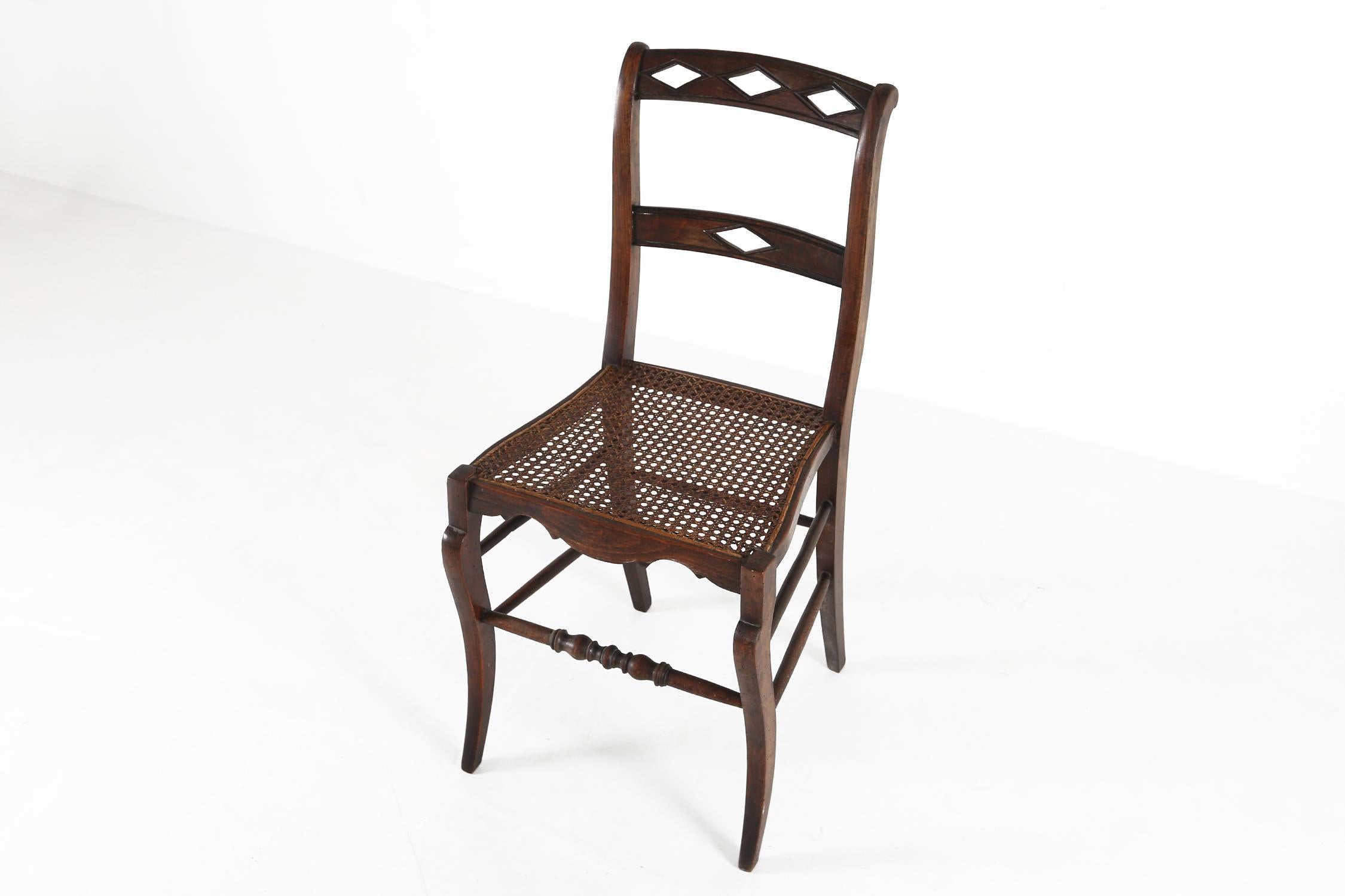 French Antique wooden chair 1850 For Sale