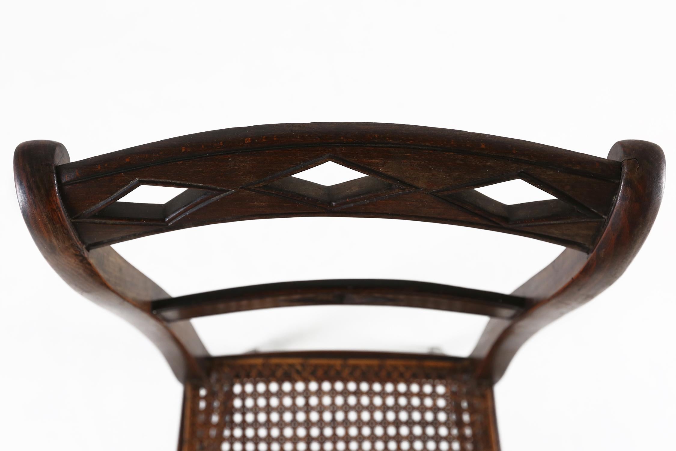 Antique wooden chair 1850 For Sale 1