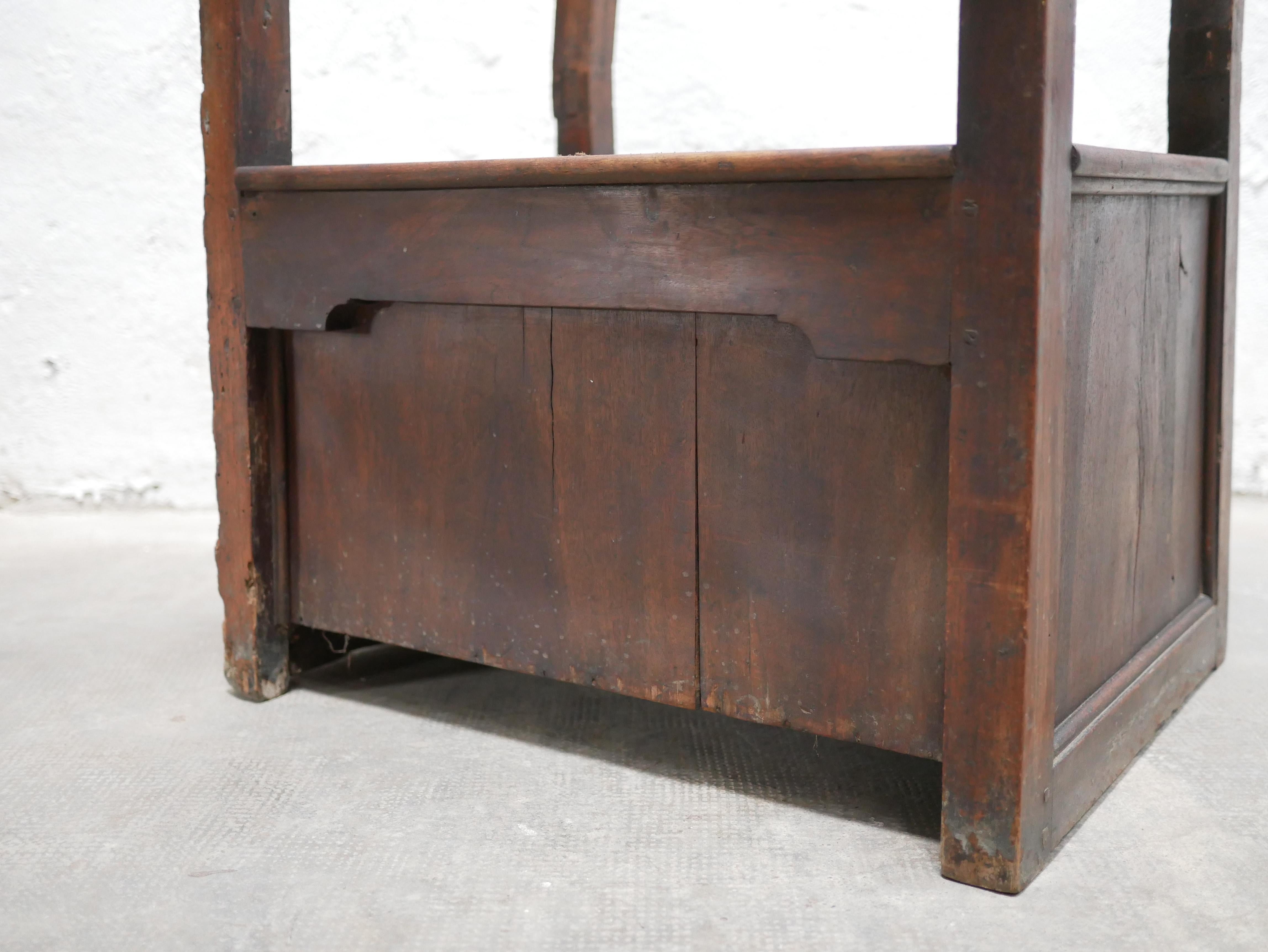 Antique Wooden Chest Armchair, 19th Century For Sale 12
