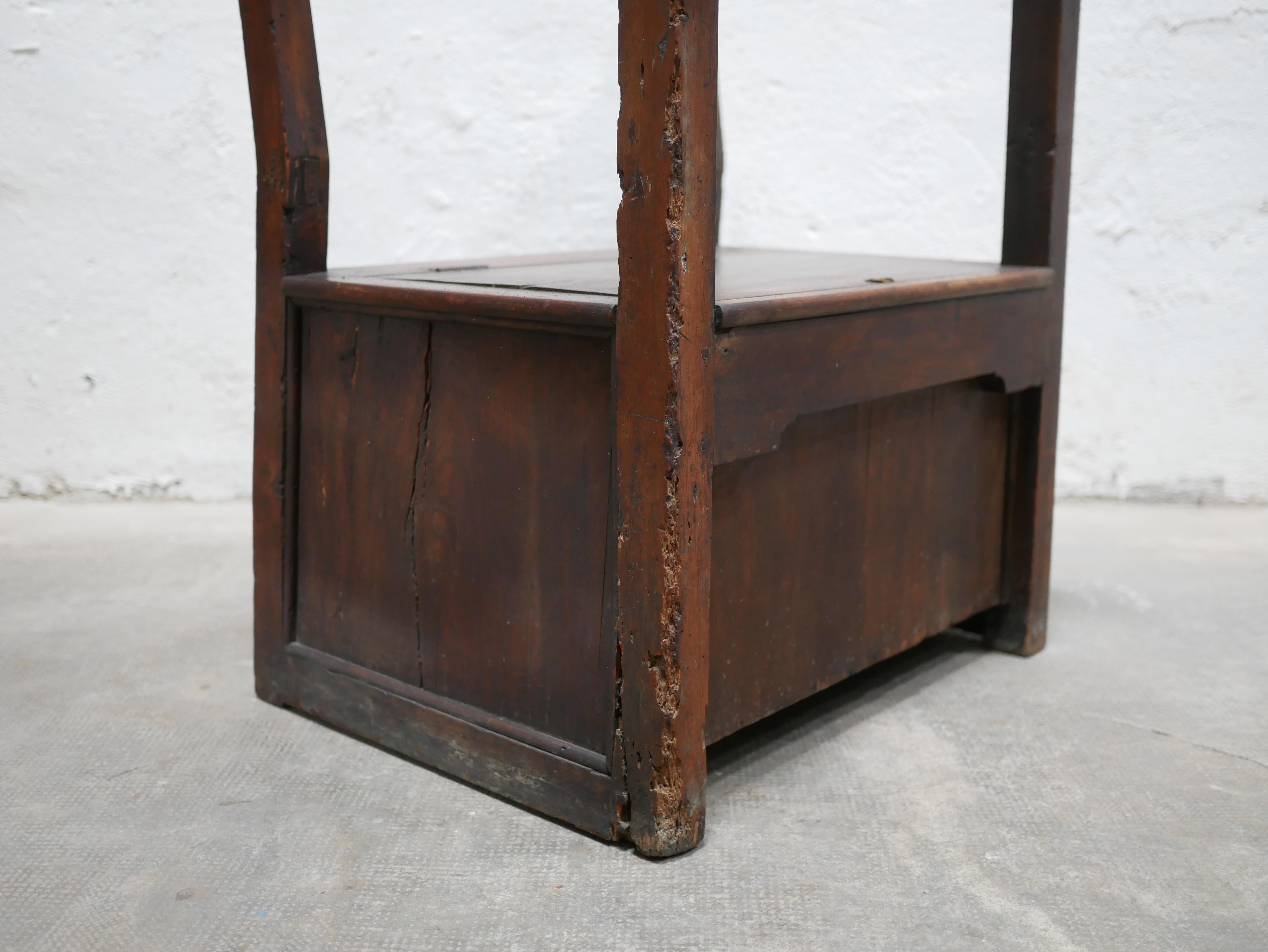 Antique Wooden Chest Armchair, 19th Century For Sale 13