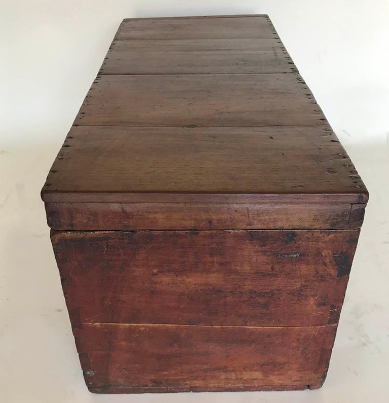 Antique Wooden Chest For Sale at 1stDibs
