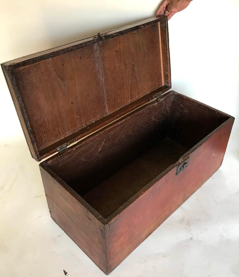 Antique Wooden Chest For Sale at 1stDibs