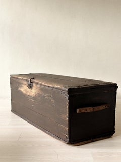 Antique Wooden Chest, Scandinavian Wabi Sabi, c. 1700s