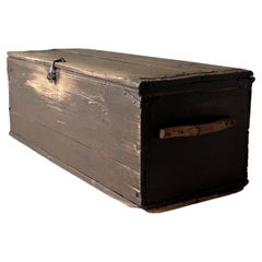 Antique Wooden Chest, Scandinavian Wabi Sabi, c. 1700s
