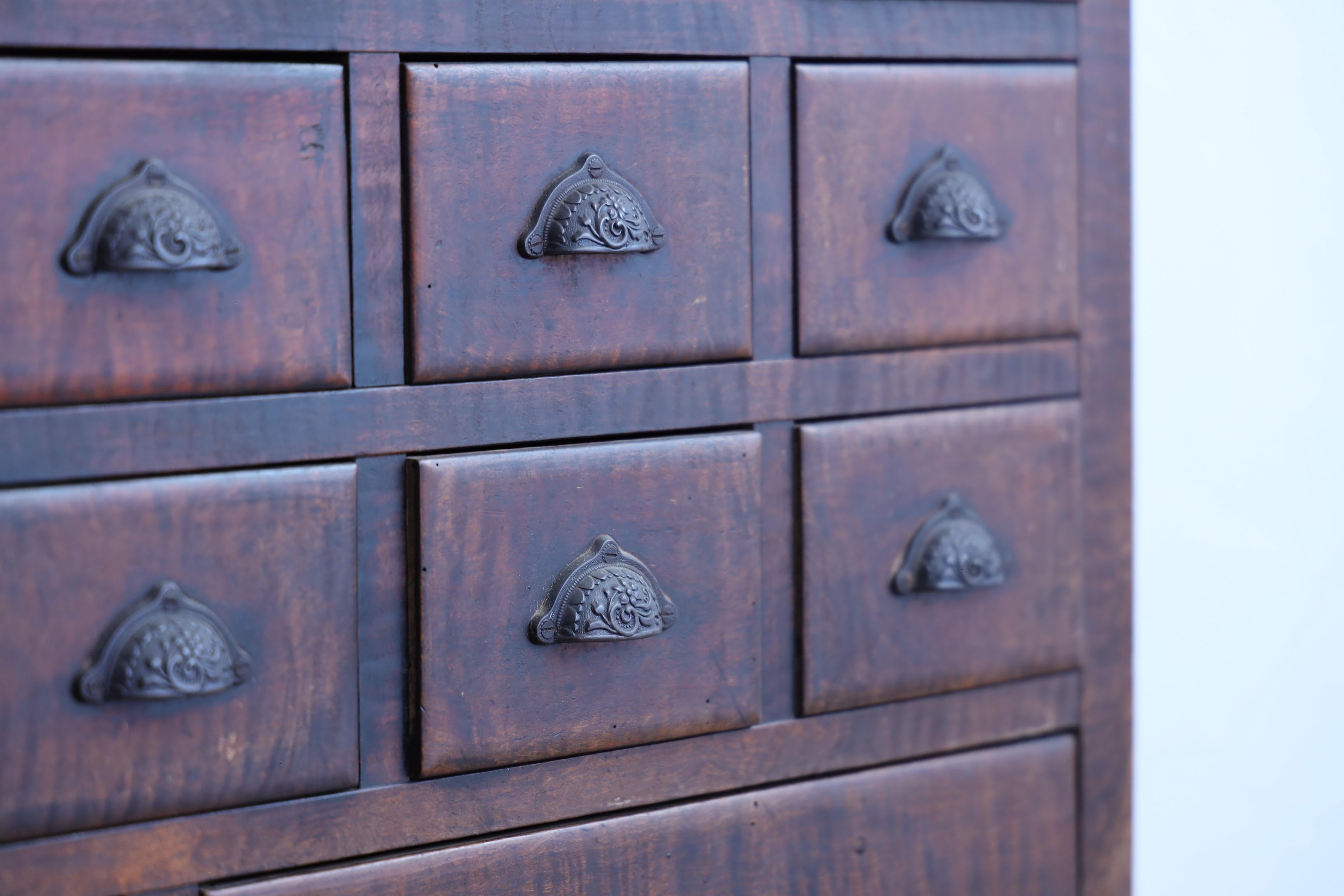 Antique Wooden Chest , Wabi Sabi, Japandi For Sale 5