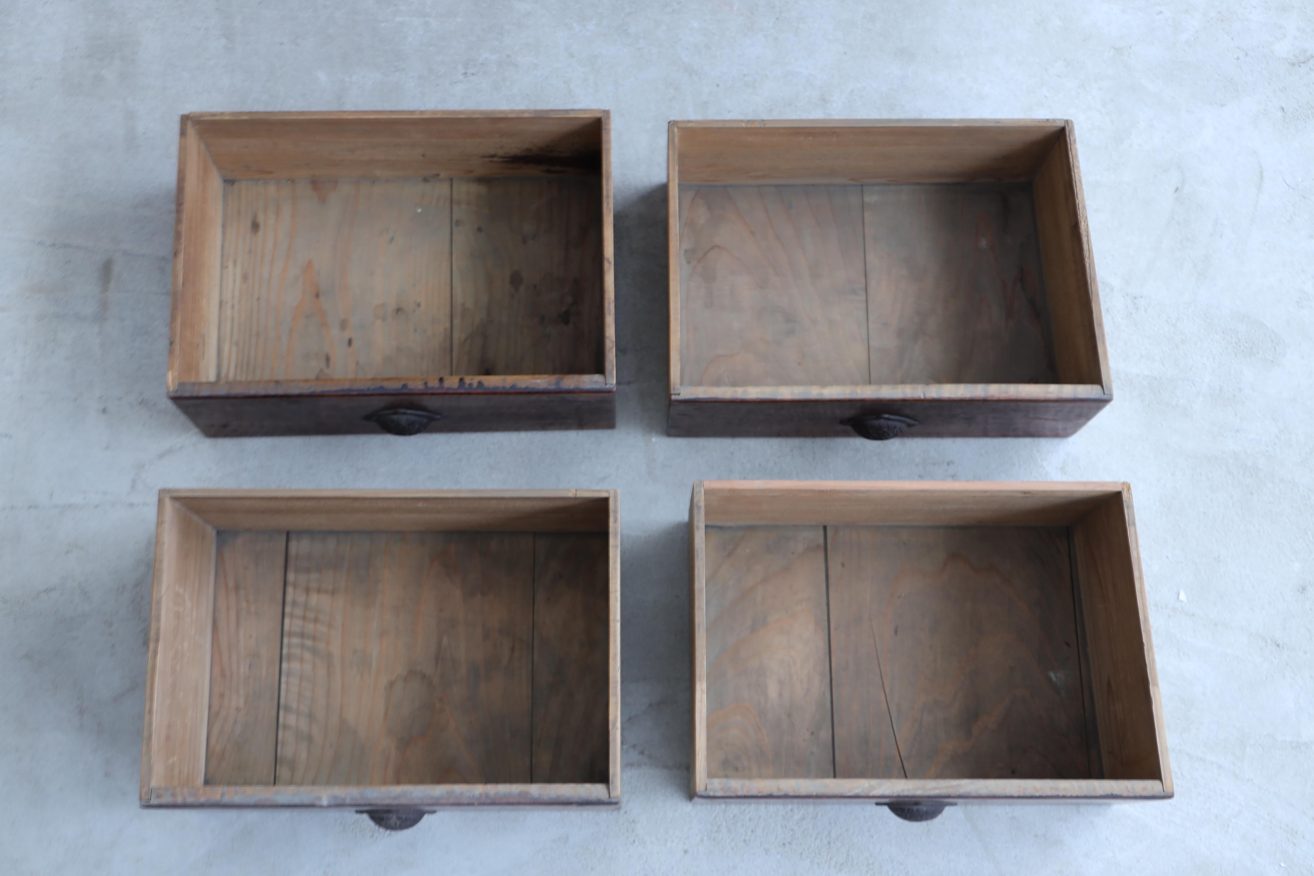 Antique Wooden Chest , Wabi Sabi, Japandi For Sale 9