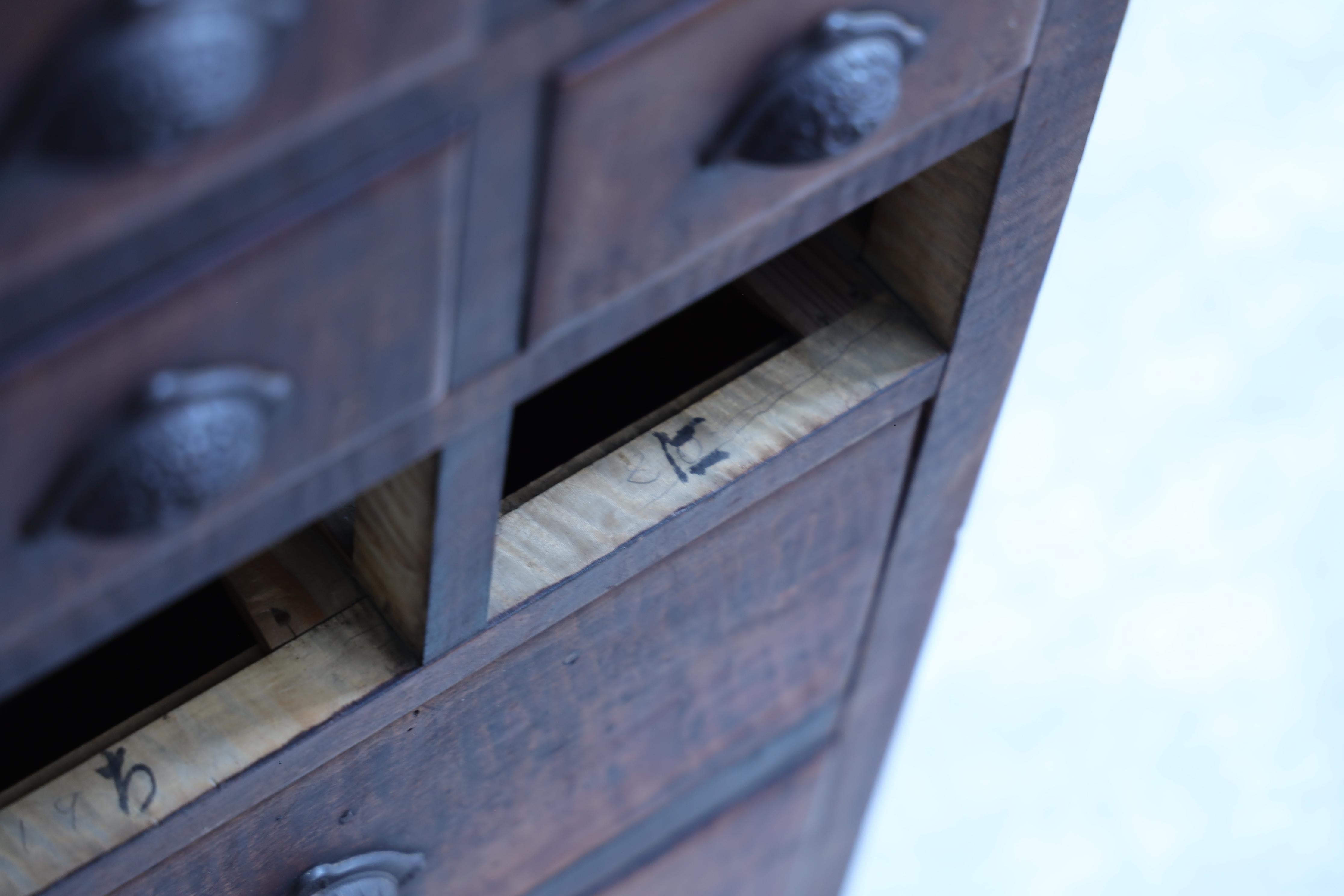 Antique Wooden Chest , Wabi Sabi, Japandi For Sale 11