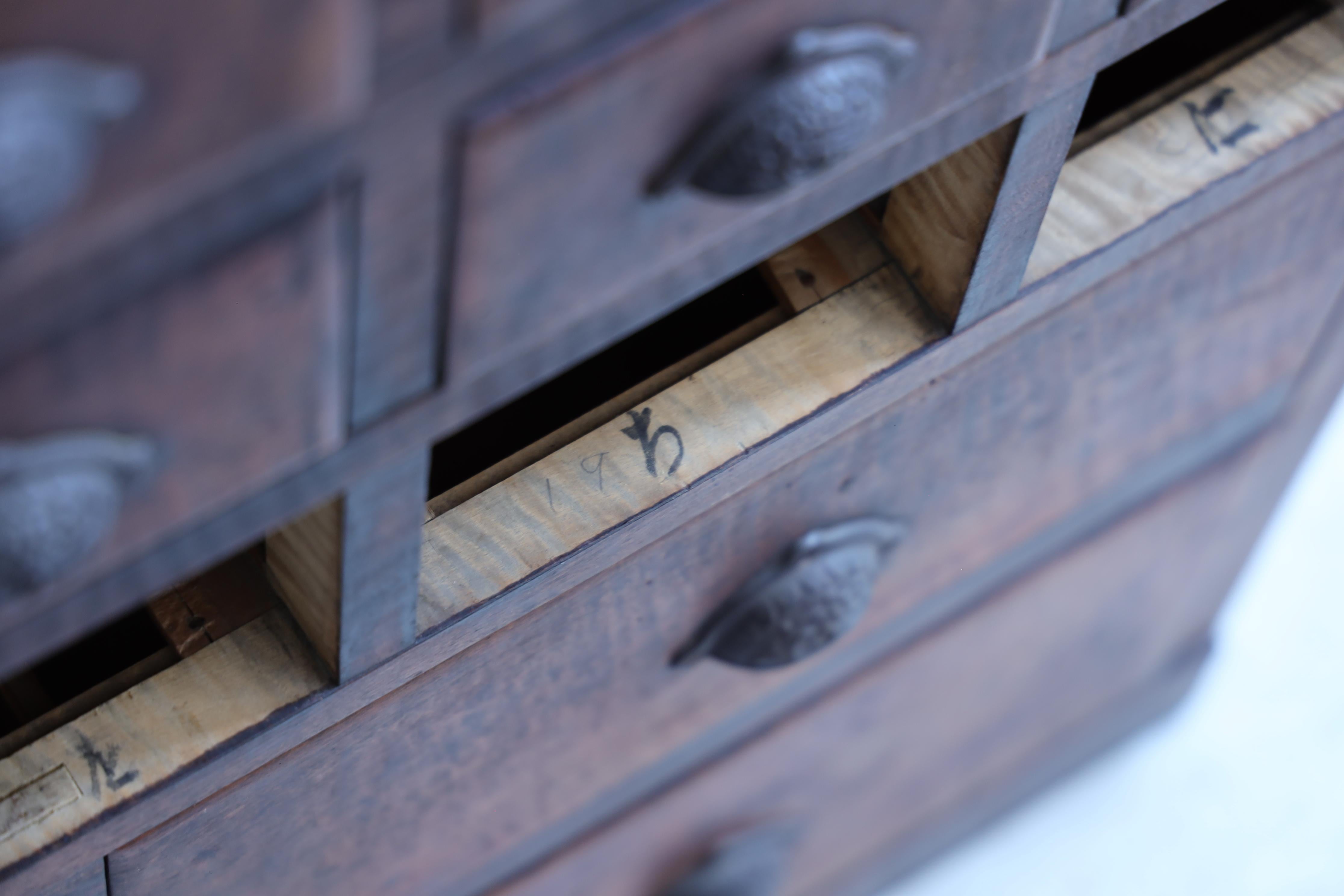 Antique Wooden Chest , Wabi Sabi, Japandi For Sale 12