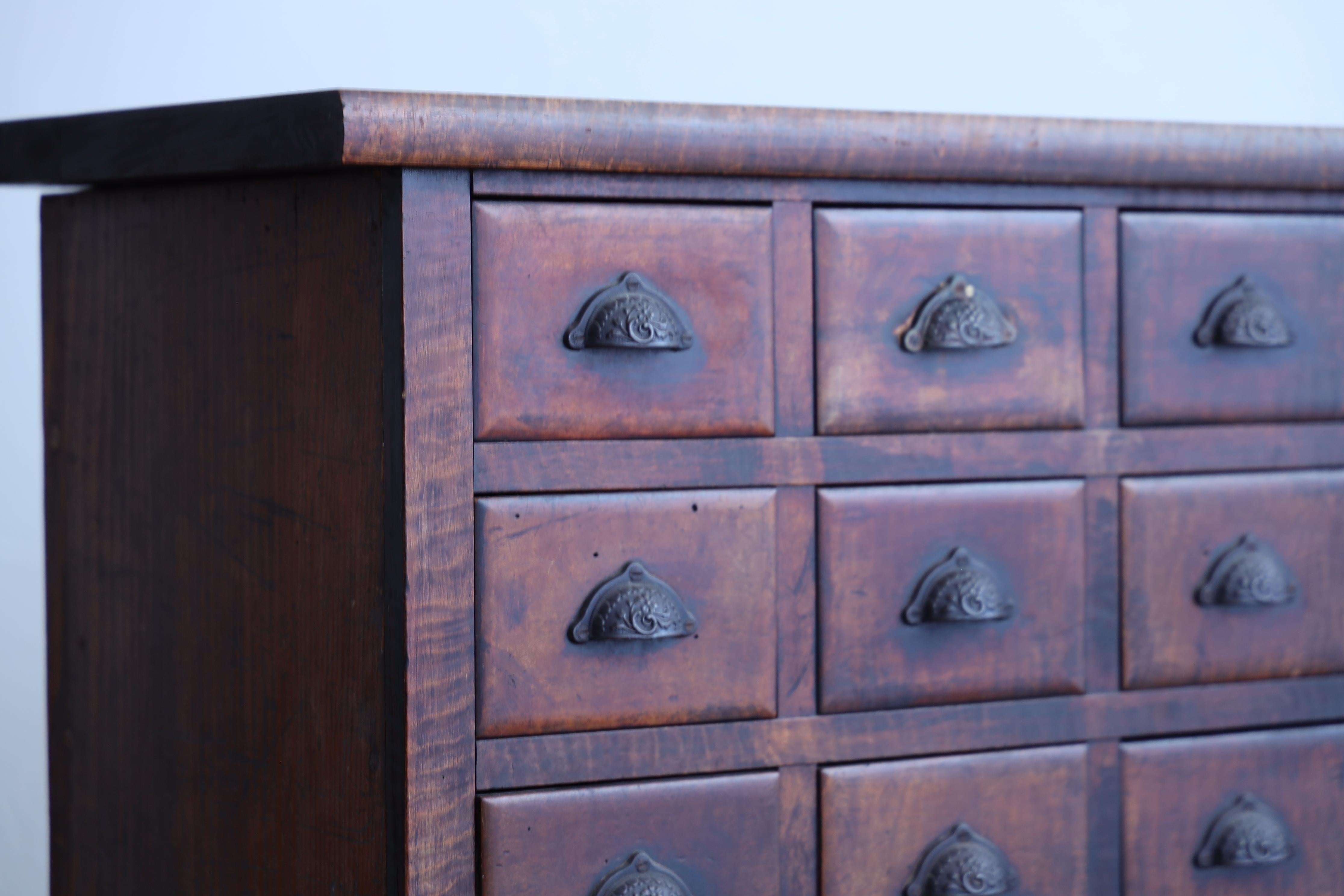 Antique Wooden Chest , Wabi Sabi, Japandi For Sale 1