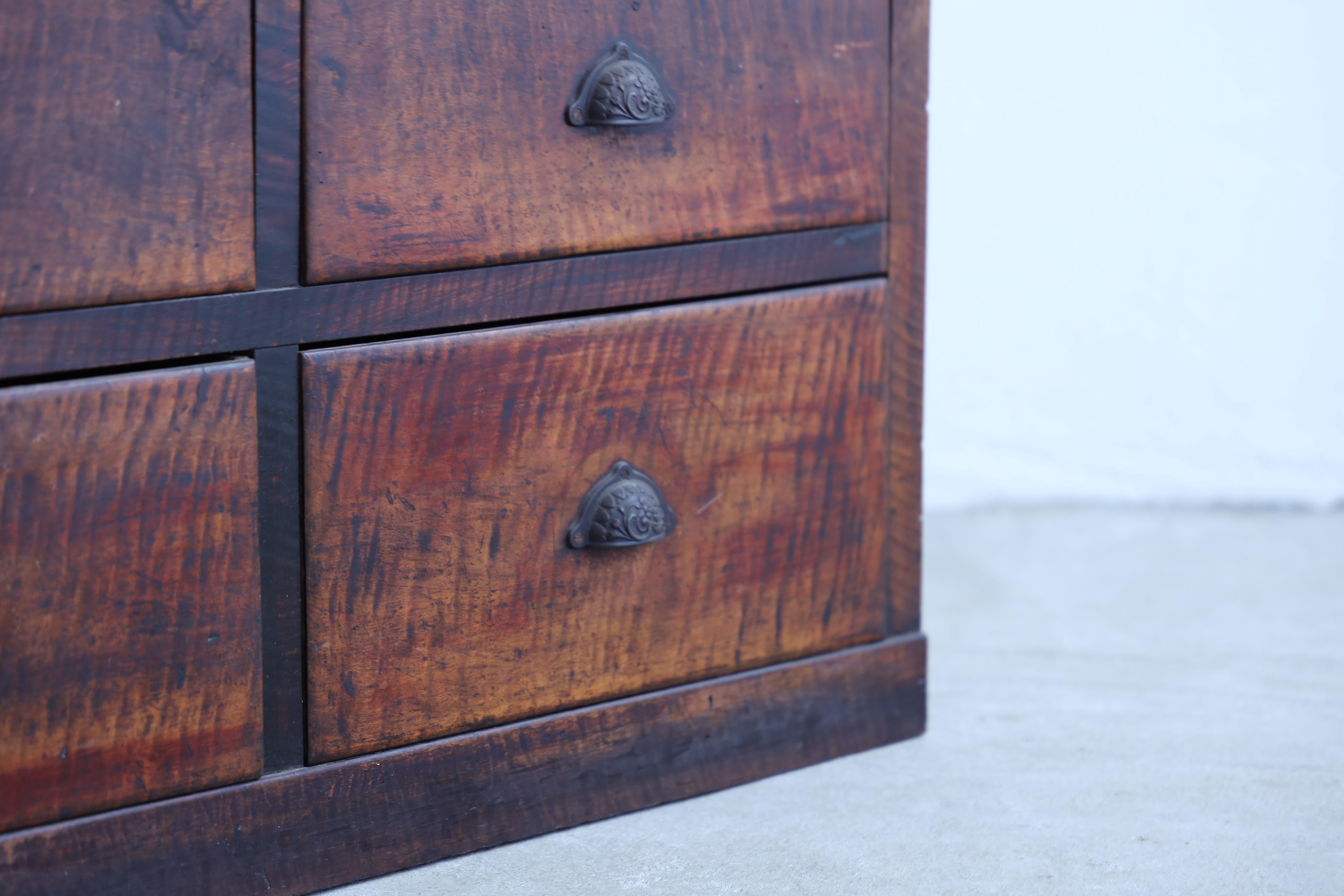 Antique Wooden Chest , Wabi Sabi, Japandi For Sale 2