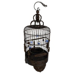 Antique Wooden Chinese Bird Cage