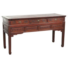 Antique wooden Chinese sideboard from the late 19th century